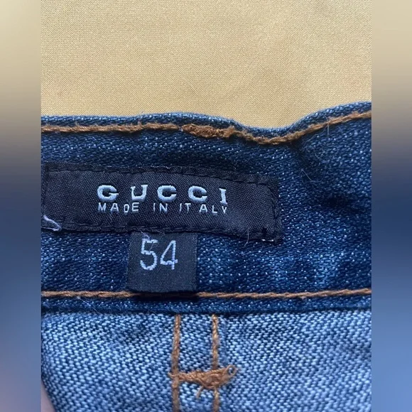 Gucci Men's Vintage denim jeans size 36/36 (54 embroidered pocket made in Italy - Picture 5 of 15